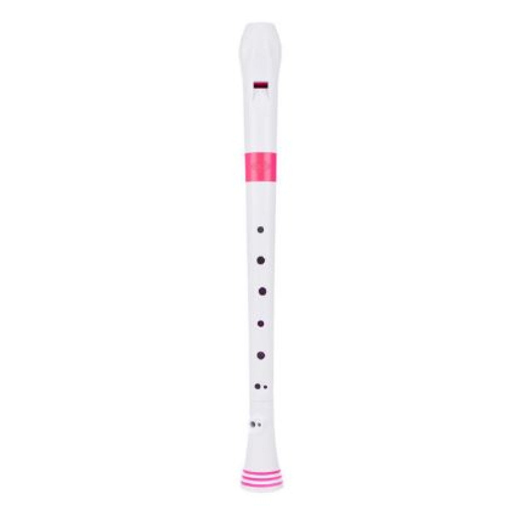 Flauta Nuvo Recorder Digitação Alemã N310RDPKG Branca/Rosa