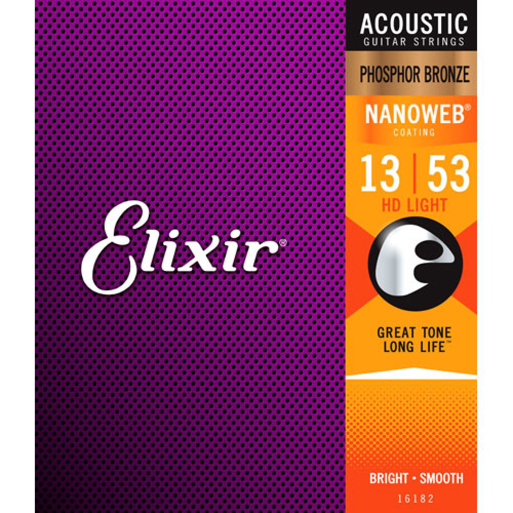 Elixir Nanoweb HD Acoustic Guitar Strings 16182 (1353)