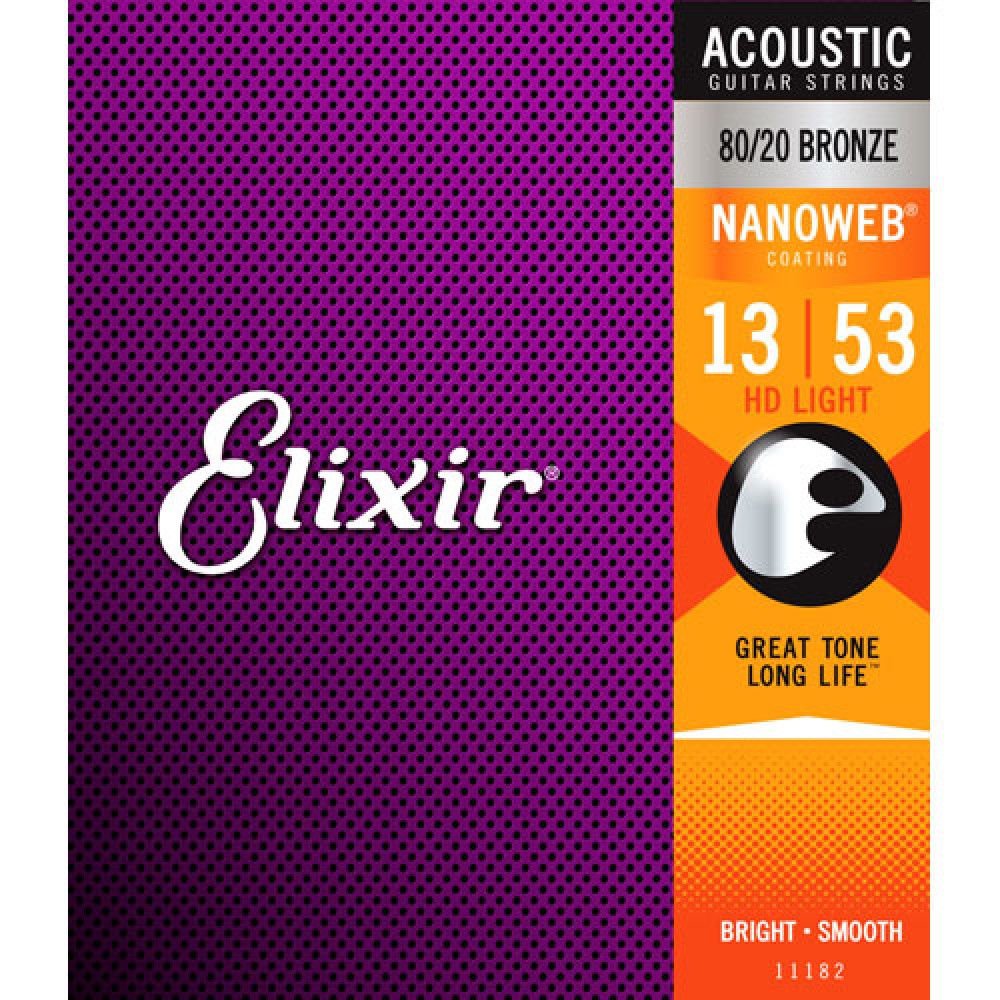 Elixir Nanoweb HD Acoustic Guitar Strings 11182 (1353)