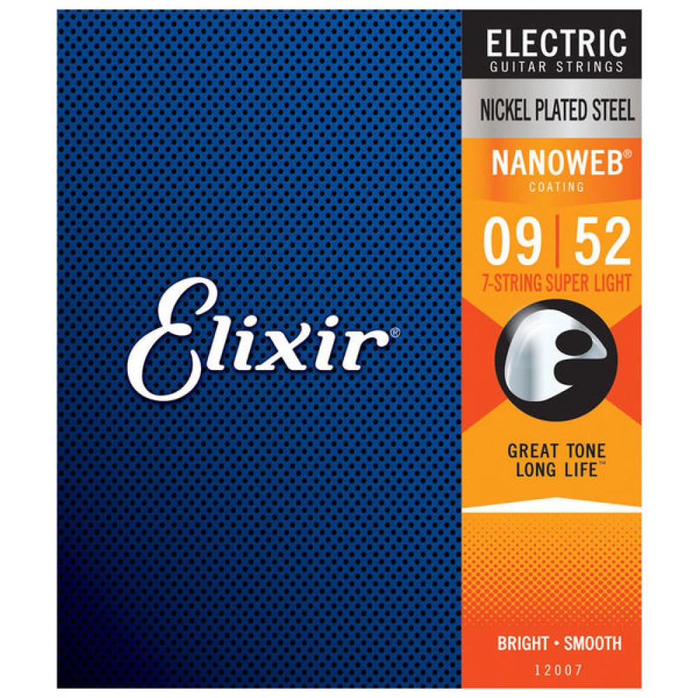 Elixir Nanoweb 7-String Electric Guitar Strings 12007 (009052)