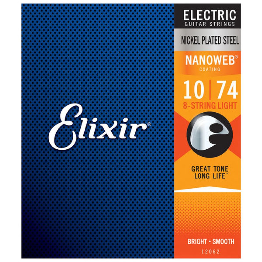 Elixir Nanoweb 12062 8-String Electric Guitar Strings (010074)