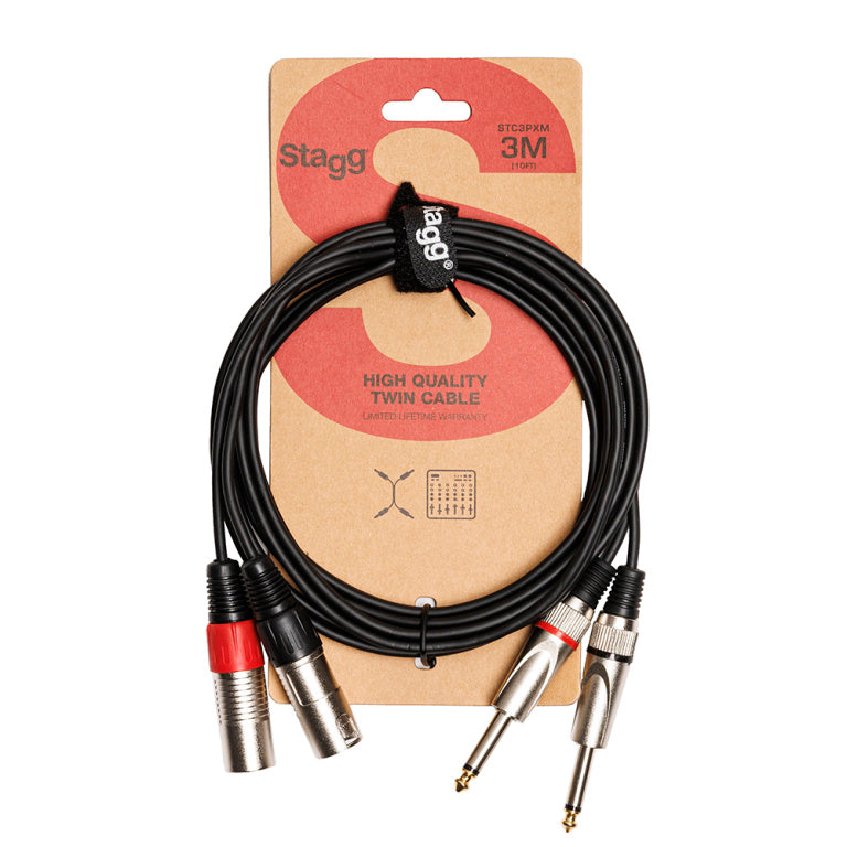 Cable Microfono Stagg XLR - Jack 3m S-Series STC3PXM