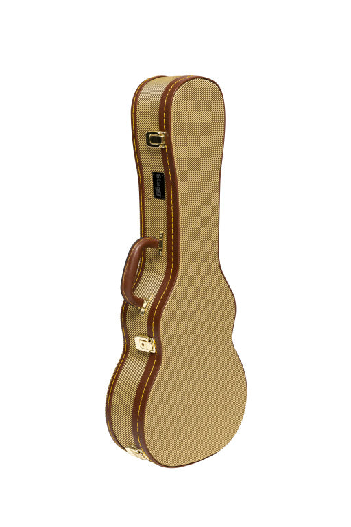 Estuche Ukelele Tenor Stagg Rigido Vintage Tweed Dorado GCX-UKT GD_01