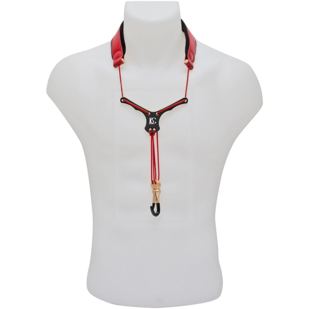 Cordón Saxofon BG S29YBMSH Cuero Zen Al Cuello Rojo