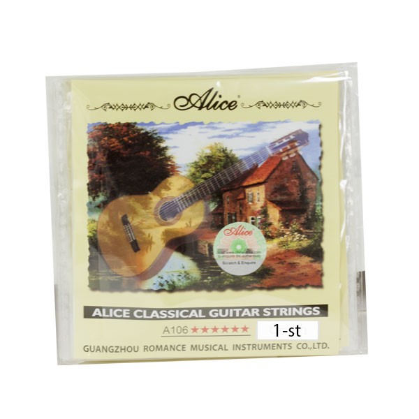 Pack 10 Cuerdas Guitarra Clasica Alice Nº1 A106H-1
