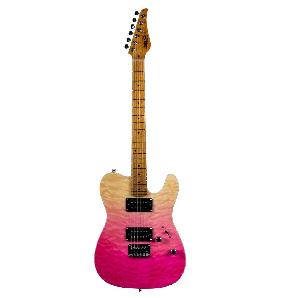 Guitarra Electrica Jet JT450-QTPK Rosa Transparente_02