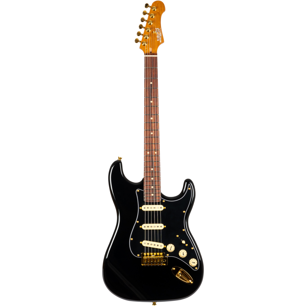 Guitarra Electrica Jet JS380-BKG Black, Gold Hardware_01