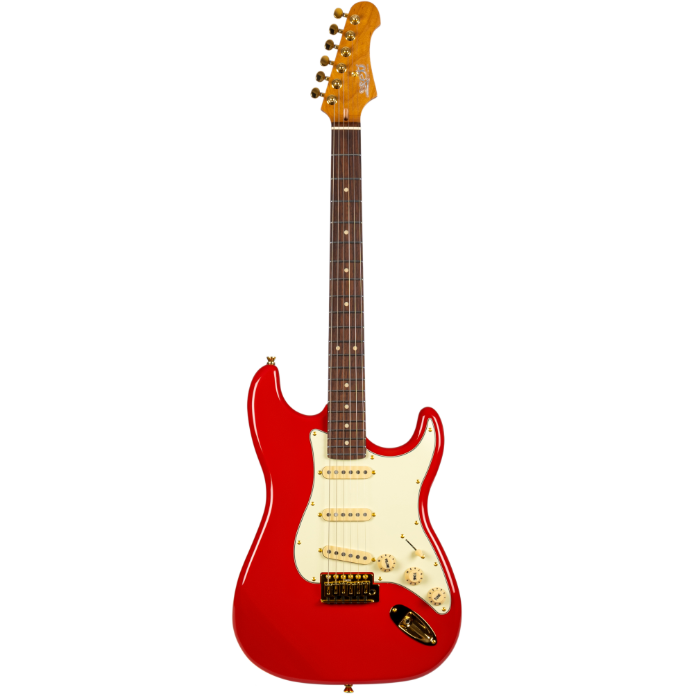 Guitarra Electrica Jet JS380-RDG Red, Gold Hardware_01