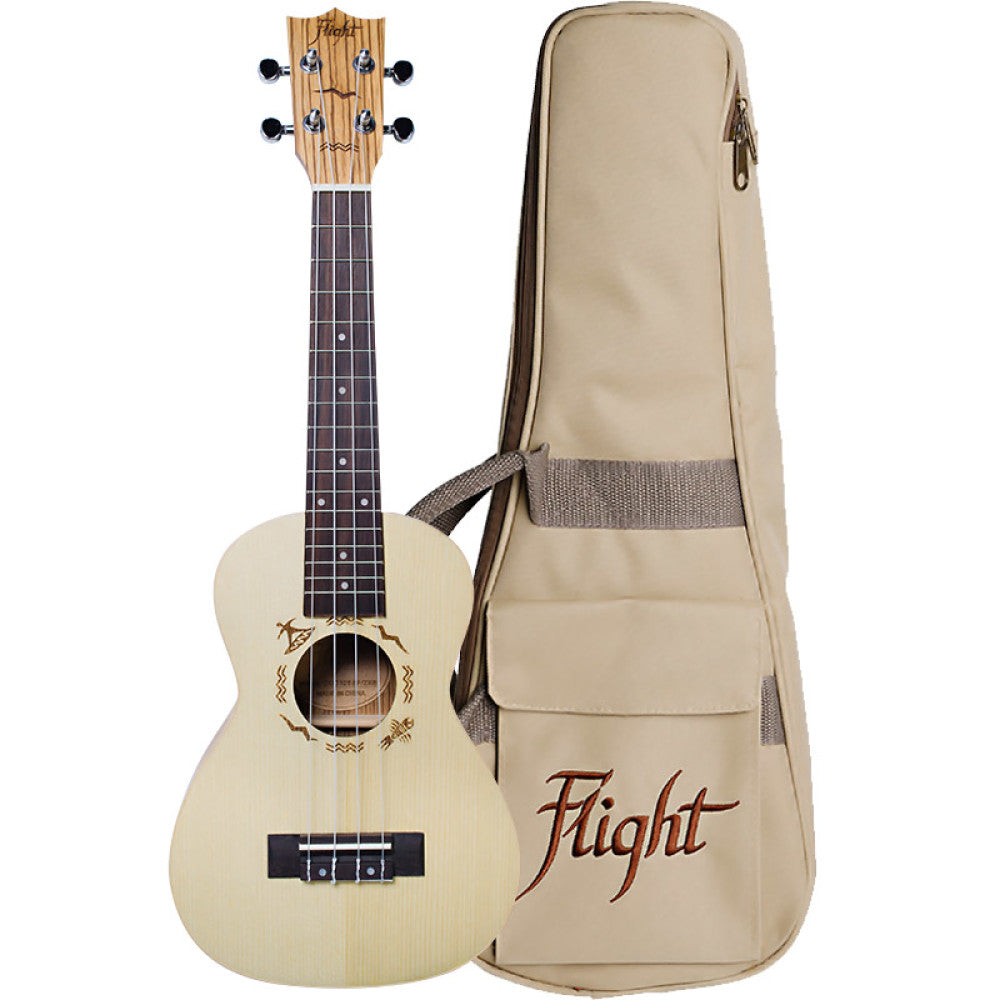 Ukelele Concierto Flight Designer DUC-325 Zebrano_01