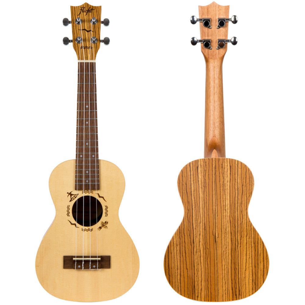 Ukelele Concierto Flight Designer DUC-525 Abeto/Zebrano_02