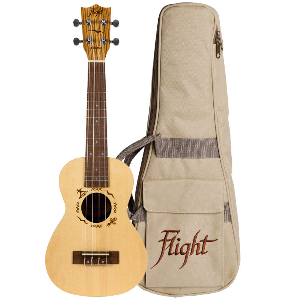 Ukelele Concierto Flight Designer DUC-525 Abeto/Zebrano_01