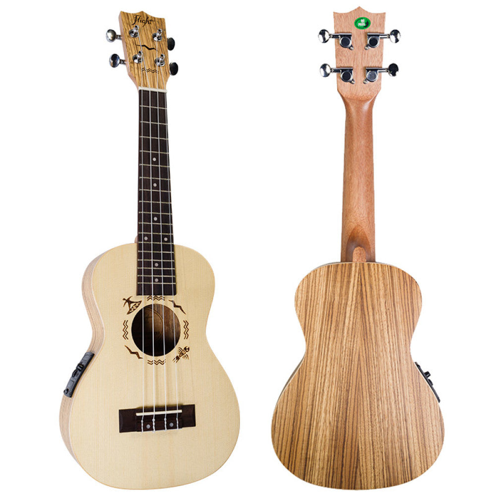 Ukelele Concierto Electroacustico Flight Designer DUC-525EQ Abeto/Zebrano_02