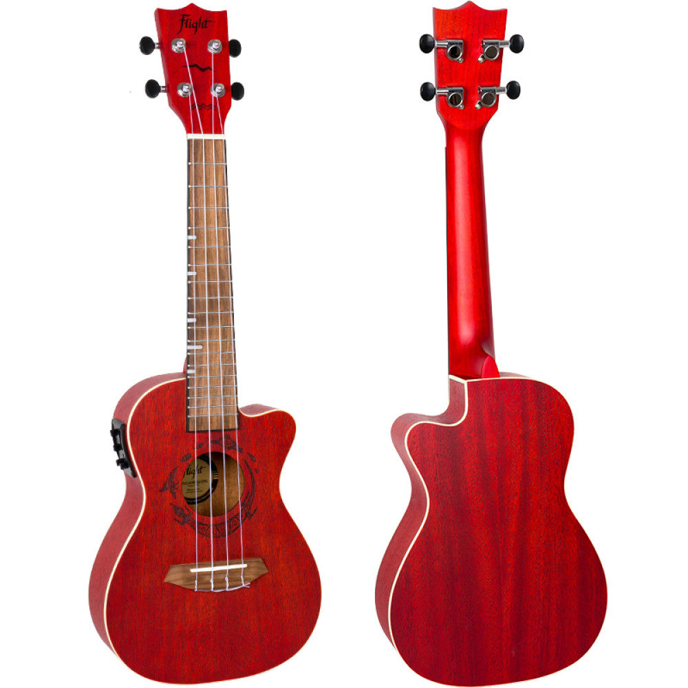 Ukelele Concierto Electroacustico Flight Gemstone DUC-380CEQ Coral_02