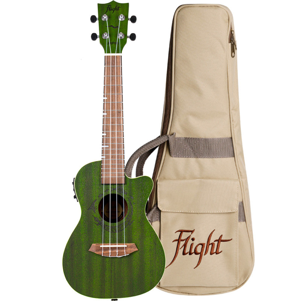 Ukelele Concierto Electroacustico Flight Gemstone DUC-380CEQ Jade_01