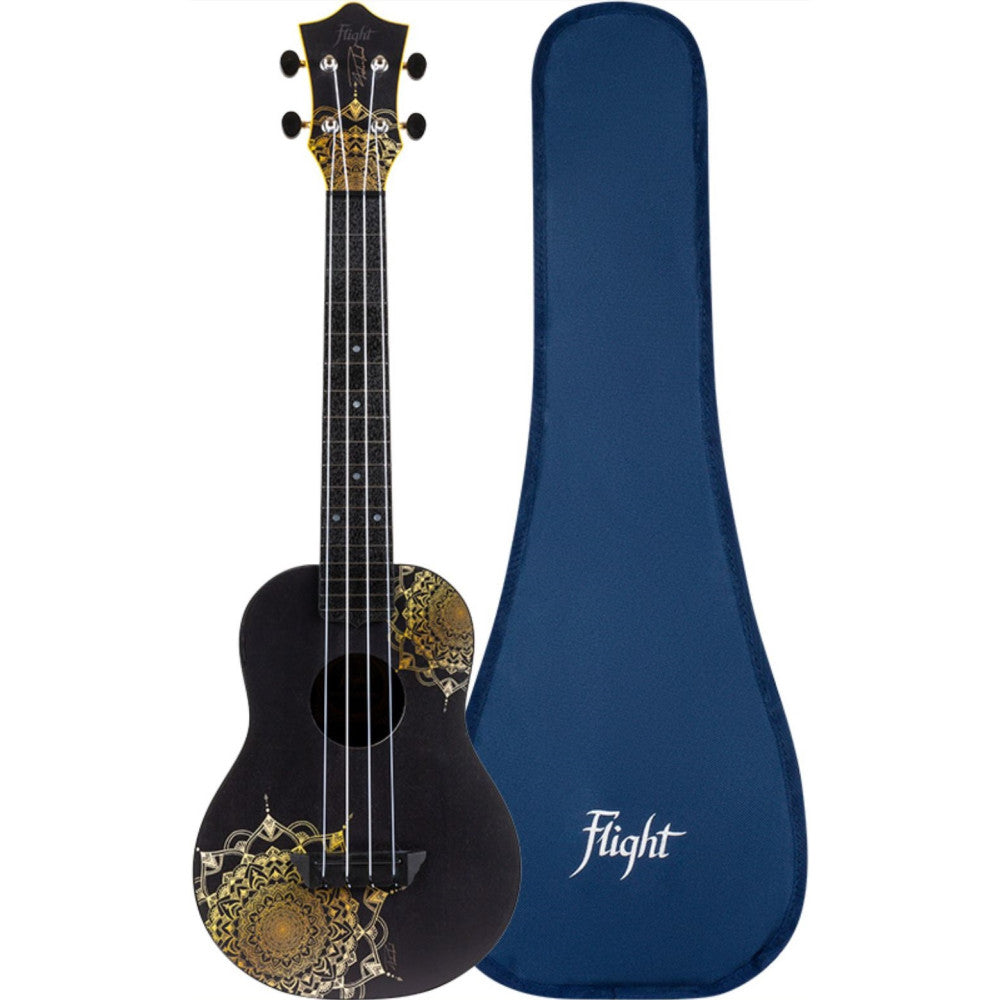 Ukelele Concierto Flight Travel TUC-40 GD Mandala_01