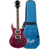 Flight Vanguard Rock Series Transparent Purple Tenor Ukulele