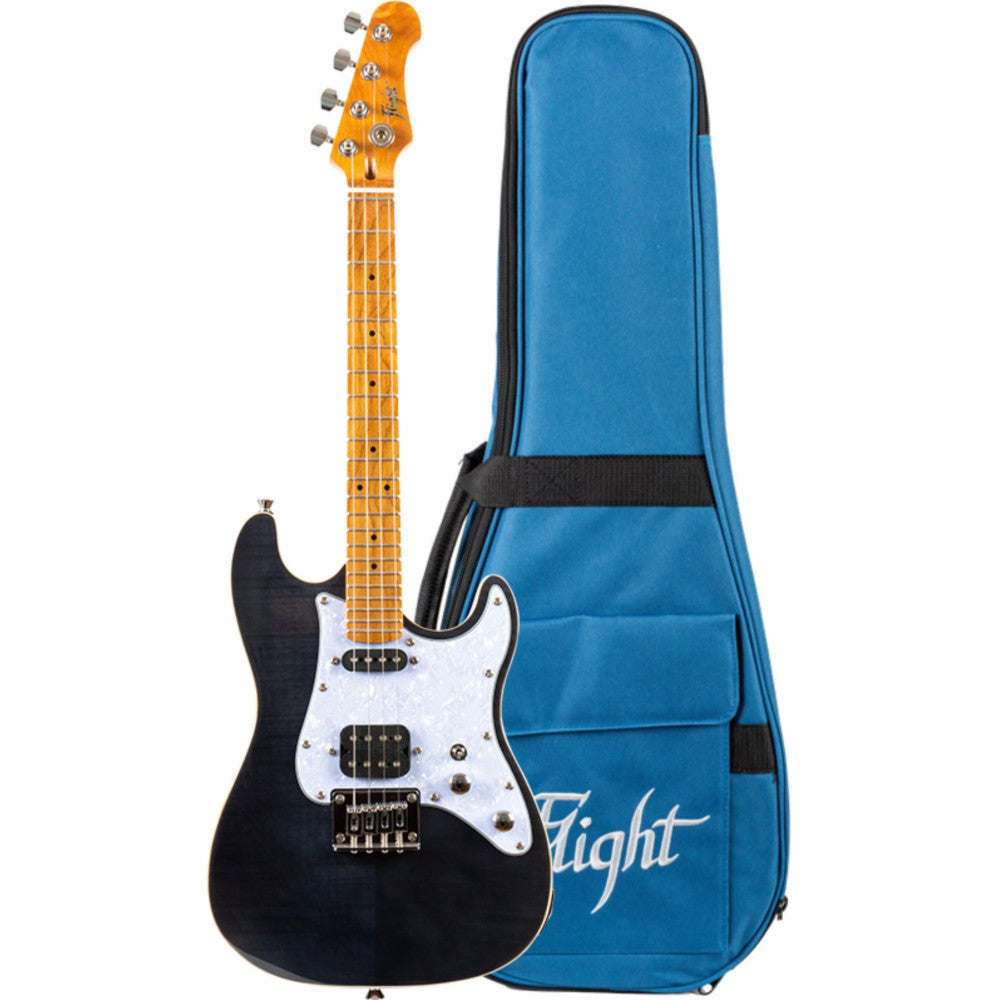 Ukelele Tenor Electrico Flight Rock Pathfinder Transparent Black_01