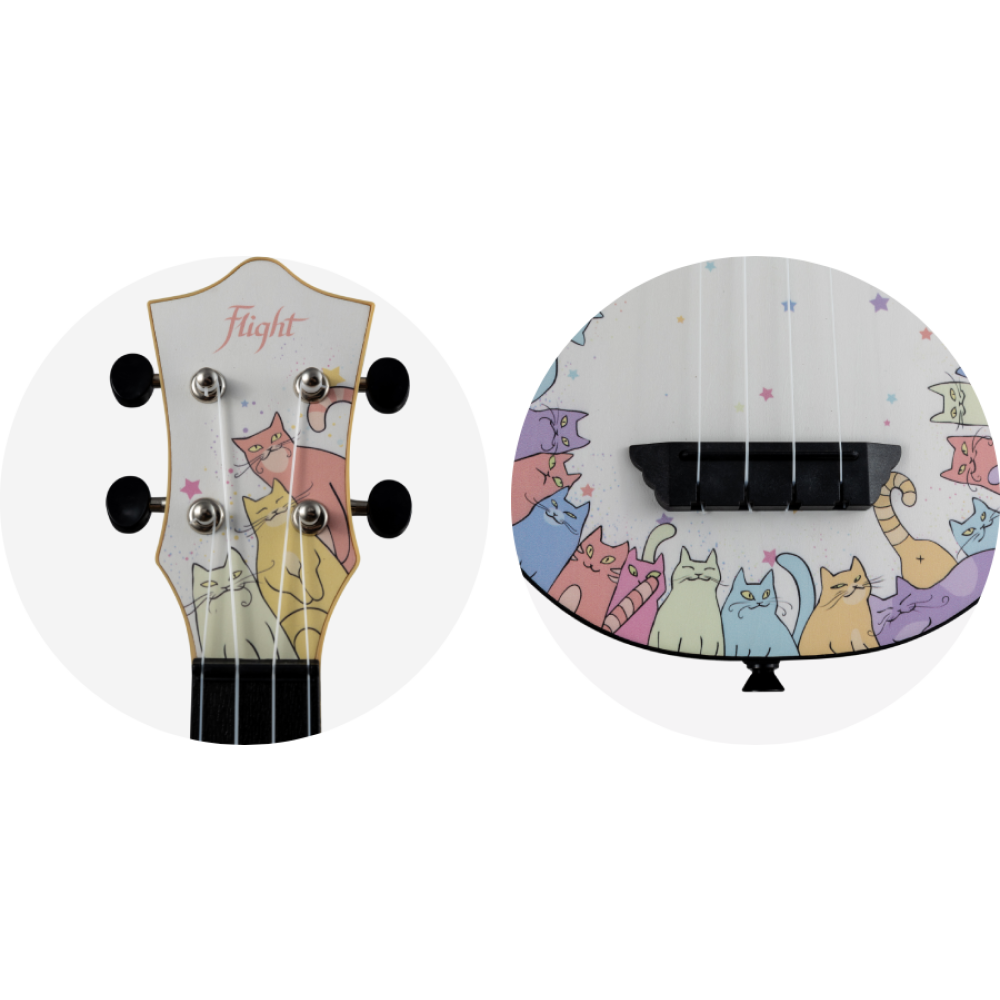 Ukelele Soprano Flight Travel TUS-40 Kitty_03