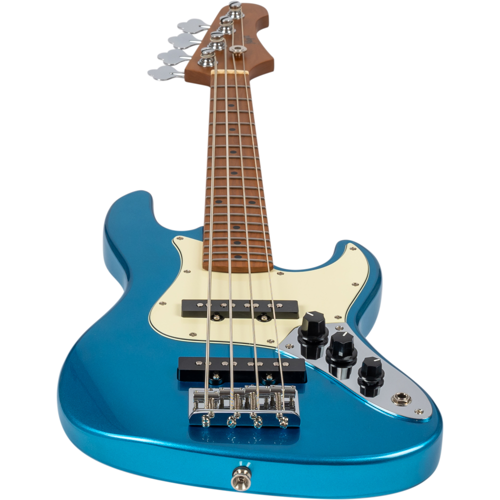 Ukelele Bajo Flight Rock Mini Bass LPB Azul Metalico_05