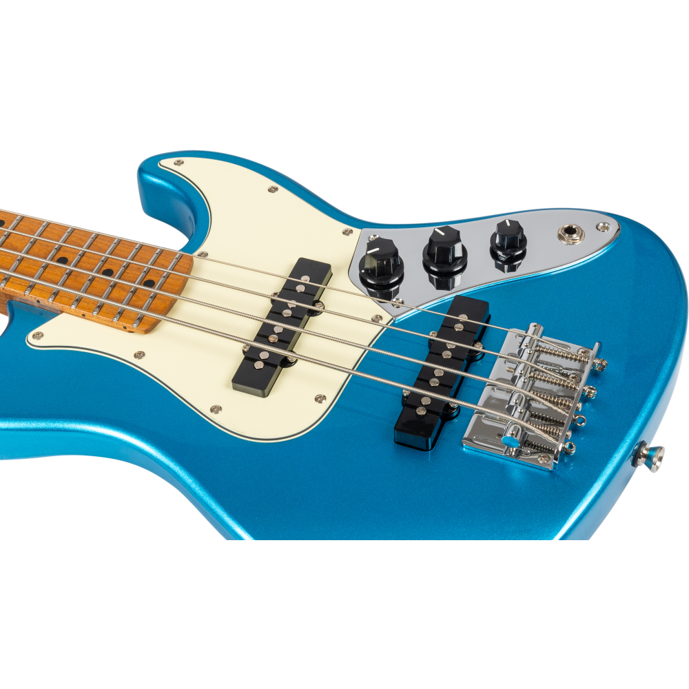 Ukelele Bajo Flight Rock Mini Bass LPB Azul Metalico_07