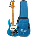Ukelele Bajo Flight Rock Mini Bass LPB Azul Metalico_01