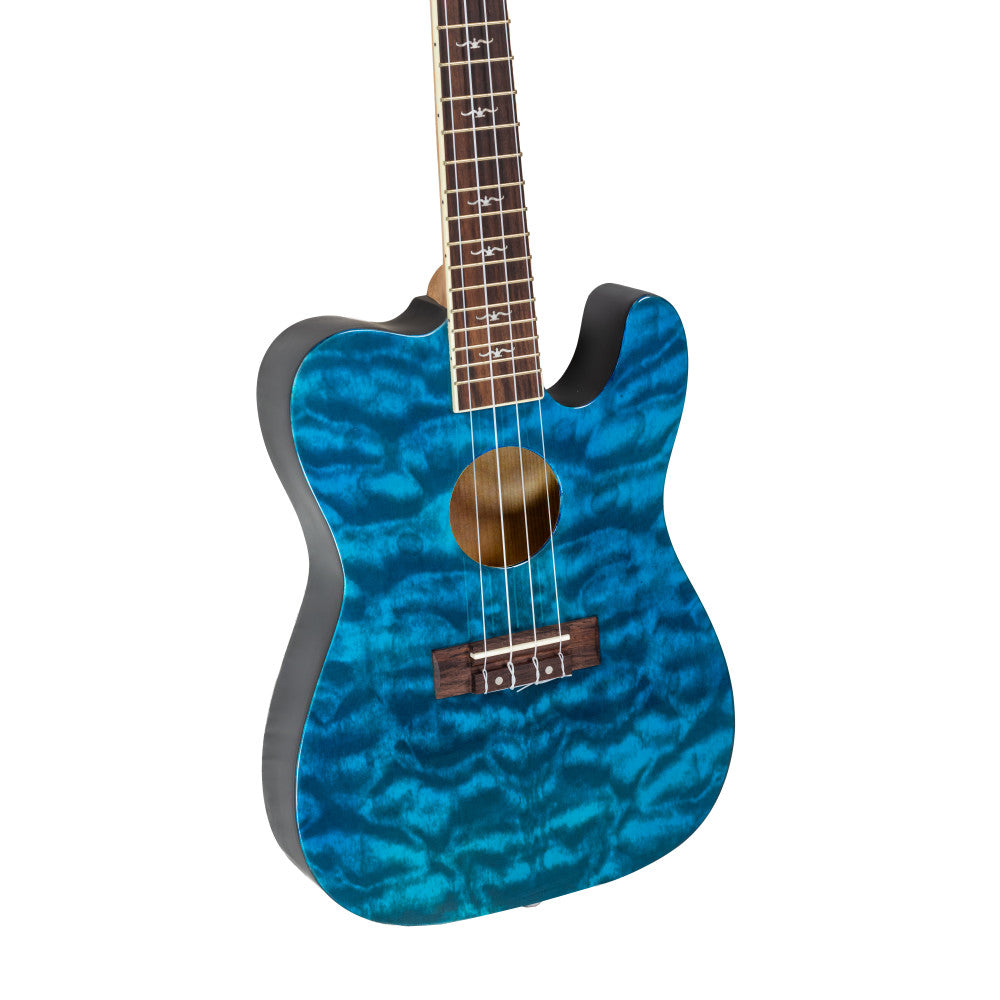 Ukelele Tenor Electrificado Bones BA-5TB Azul Transparente_04