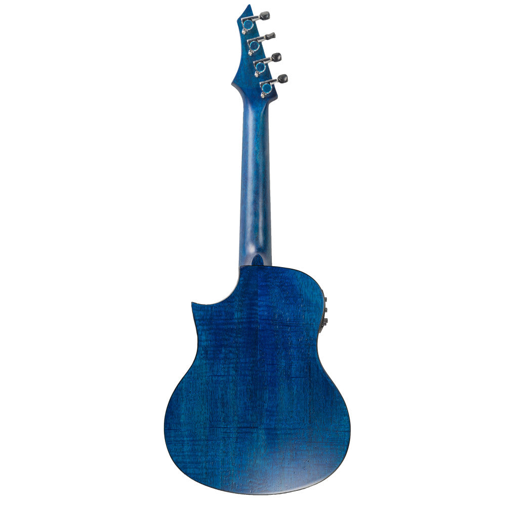 Ukelele Tenor Electrificado Bones SP640TE-BL Arce Azul Brillo Cutaway_02