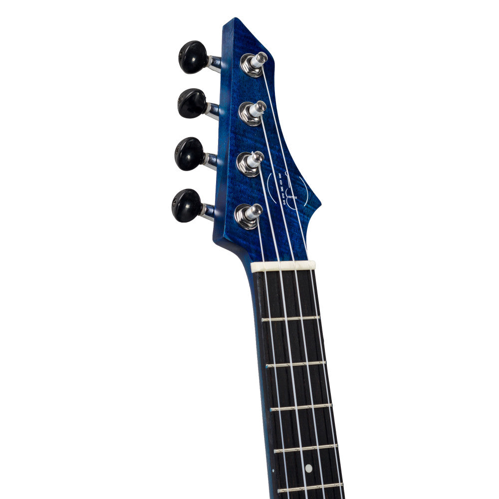 Ukelele Tenor Electrificado Bones SP640TE-BL Arce Azul Brillo Cutaway_04