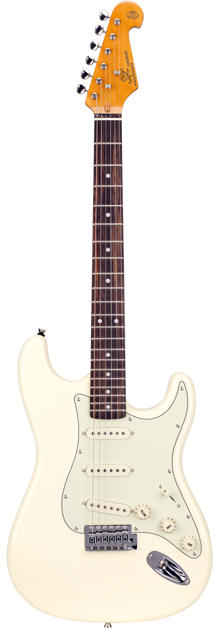 Guitarra Eléctrica SX ST62Vintage White