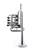 Schagerl Piccolo Trumpet Bb/A Rotary Valves Silver Plated