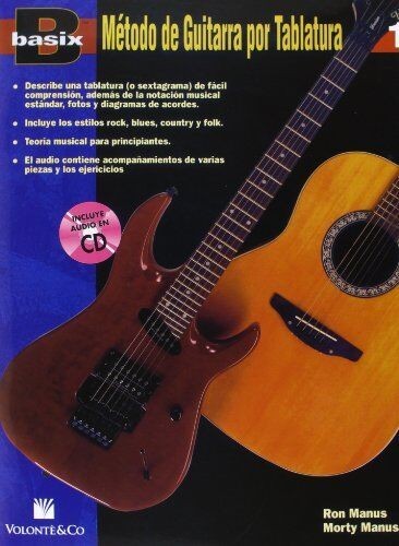 Basix. Metodo Guitarra Tablatura Vol.1 CD. Manus, R / M.