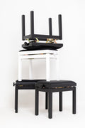 Banqueta Piano Stagg Blanco Mate Tapa Terciopelo Negro PB06G WHM VBK_01