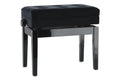 Banqueta Piano Deluxe Compartment Negro Brillante