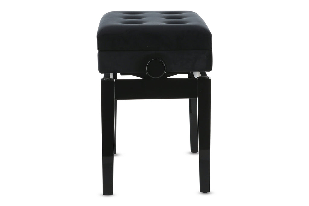 Banqueta Piano Deluxe Compartment Negro Brillante