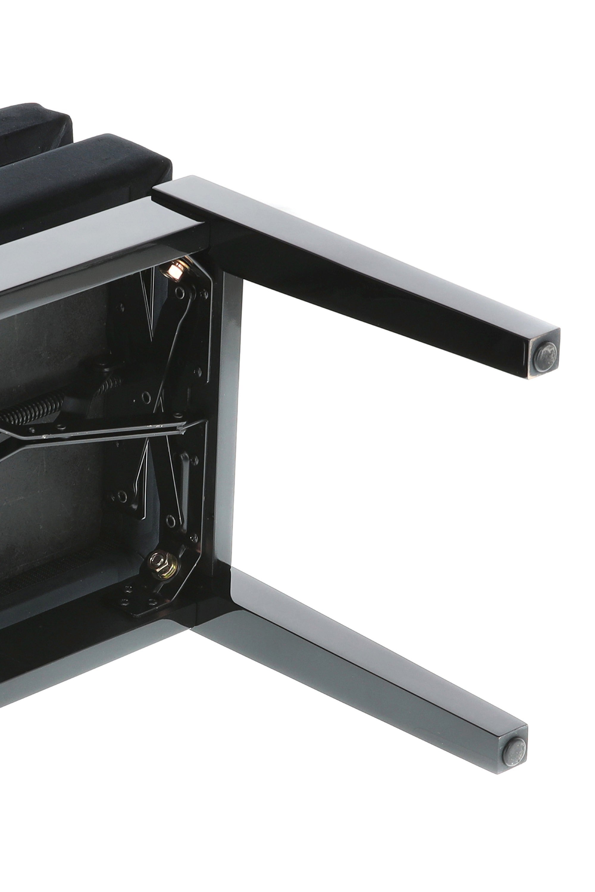 Deluxe Piano Bench with Compartment, Gloss Black