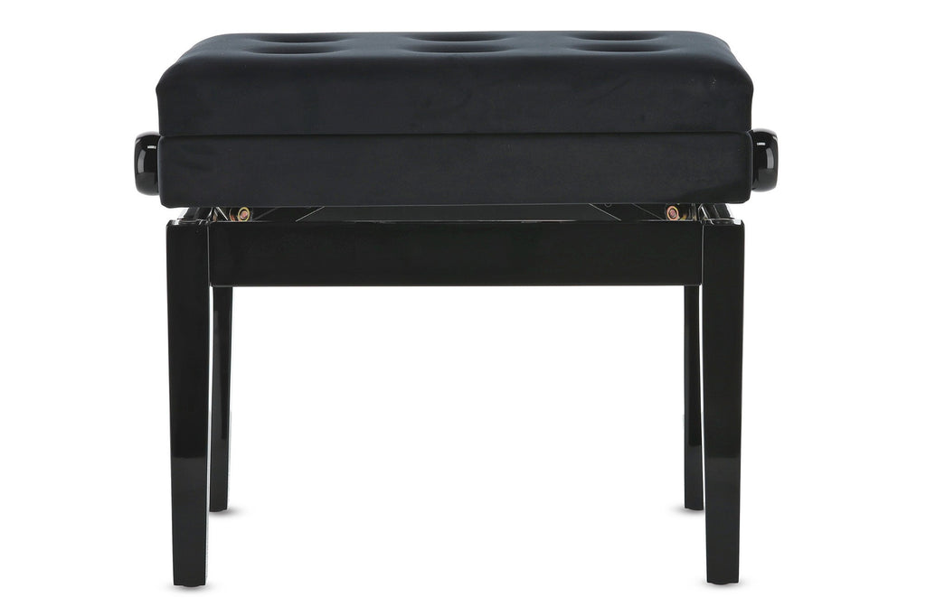 Banqueta Piano Deluxe Compartment Negro Brillante