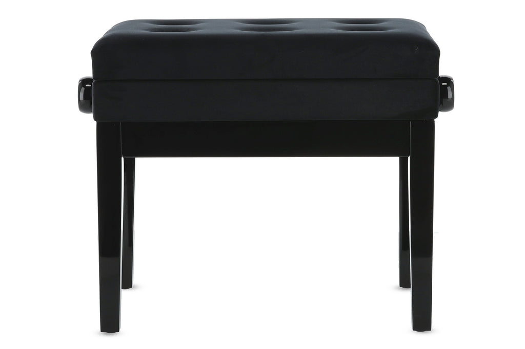 Banqueta Piano Deluxe Compartment Negro Brillante