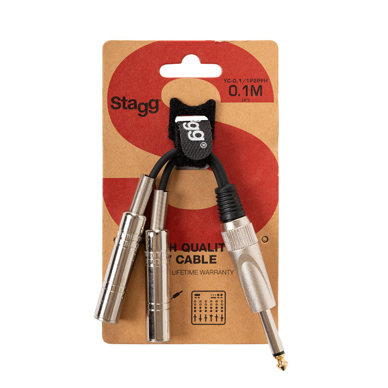 Cable Adaptador Stagg Jack 10cm YC-0,1/1P2PFH