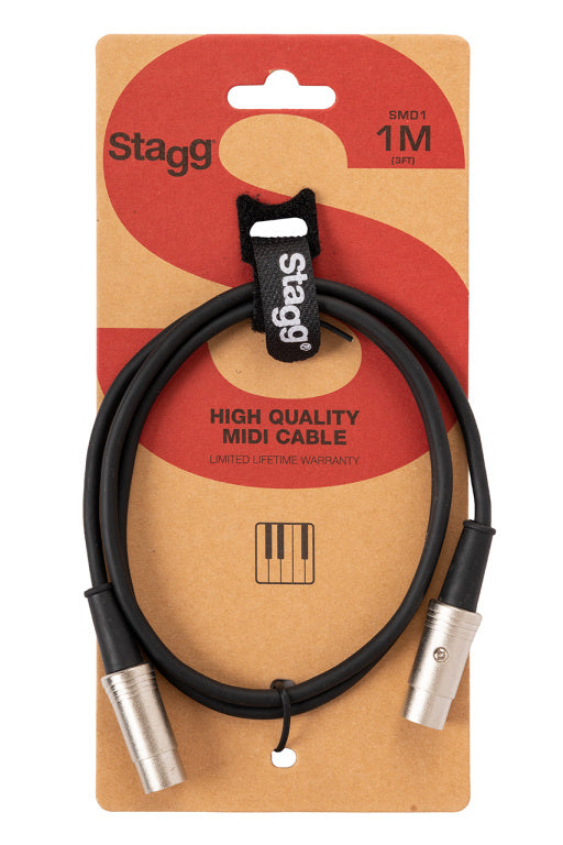 Cable MIDI Stagg 1m SMD1