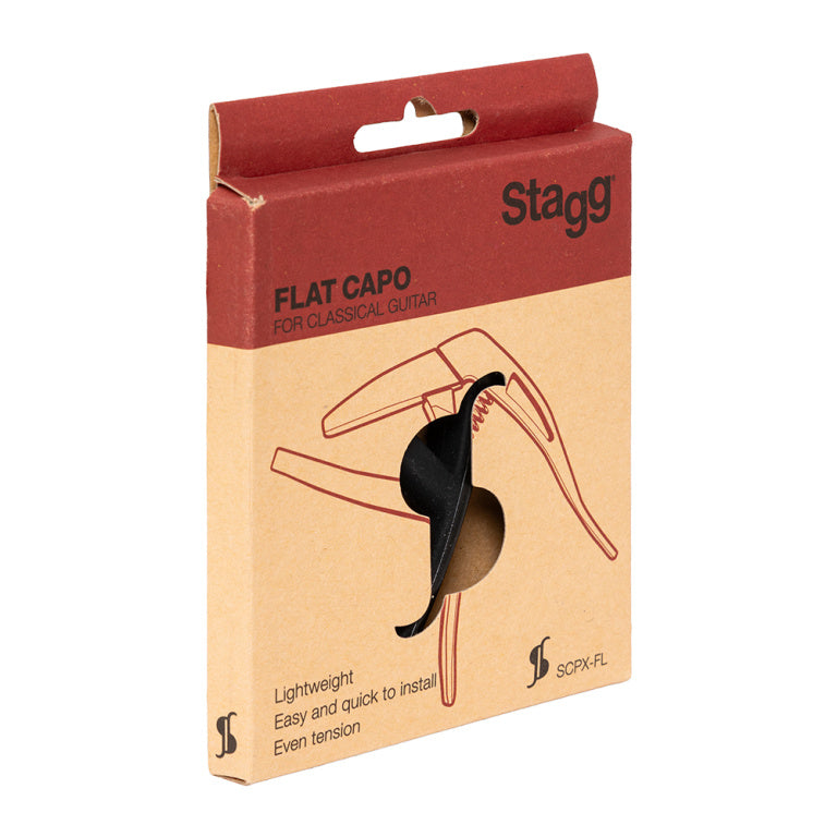 Cejilla Trigger Stagg Plana Guitarra Clasica Negra SCPX-FL BK_04