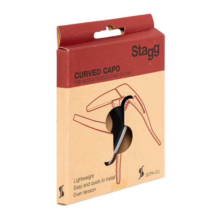 Cejilla Trigger Stagg Curva Guitarra Acustica y Electrica Cromada SCPX-CU CR_04