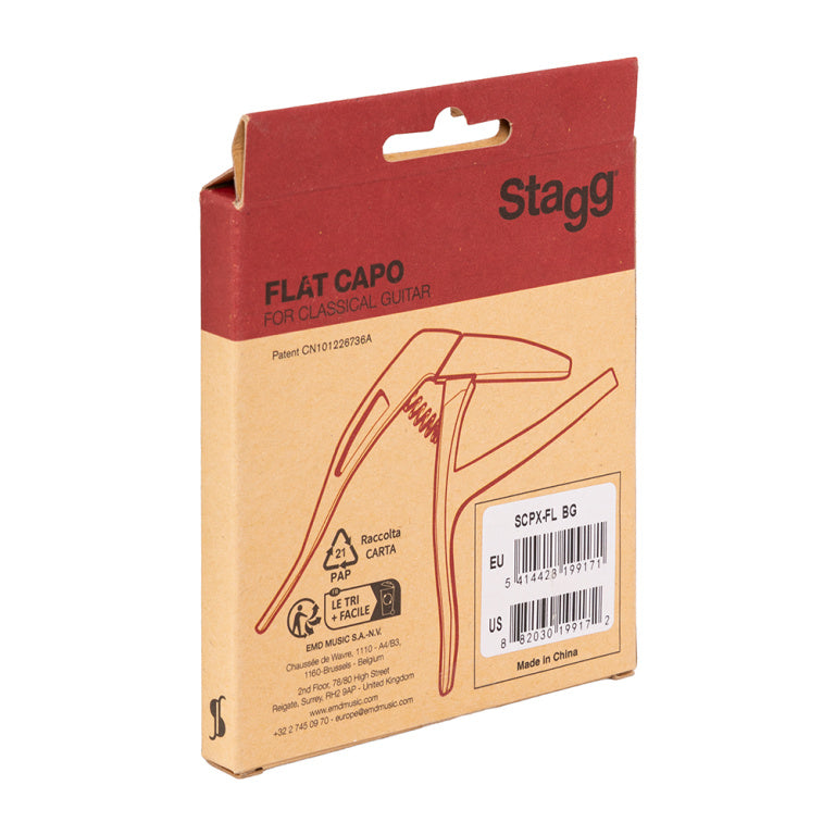 Cejilla Trigger Stagg Plana Guitarra Clasica Cromada SCPX-FL CR_05