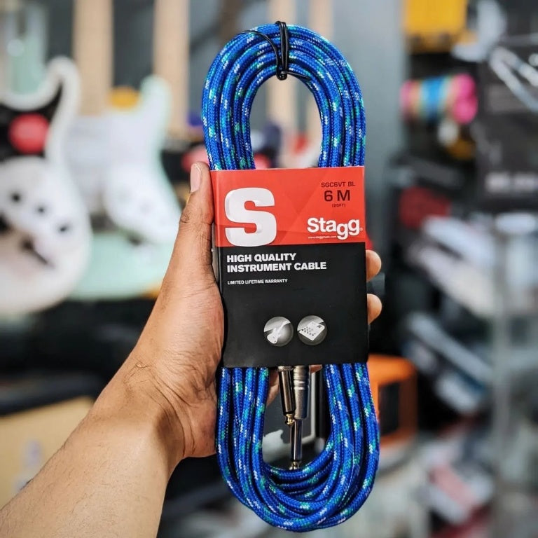 Cable Audio Stagg Jack 6m S-Series SGC6VT BL