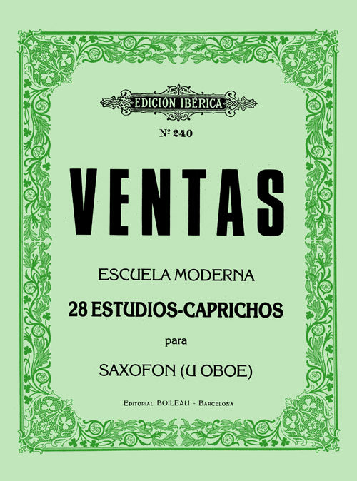 BOI0073 - 28 Estudios-Caprichos para Saxofon u Oboe. Ventas, A.