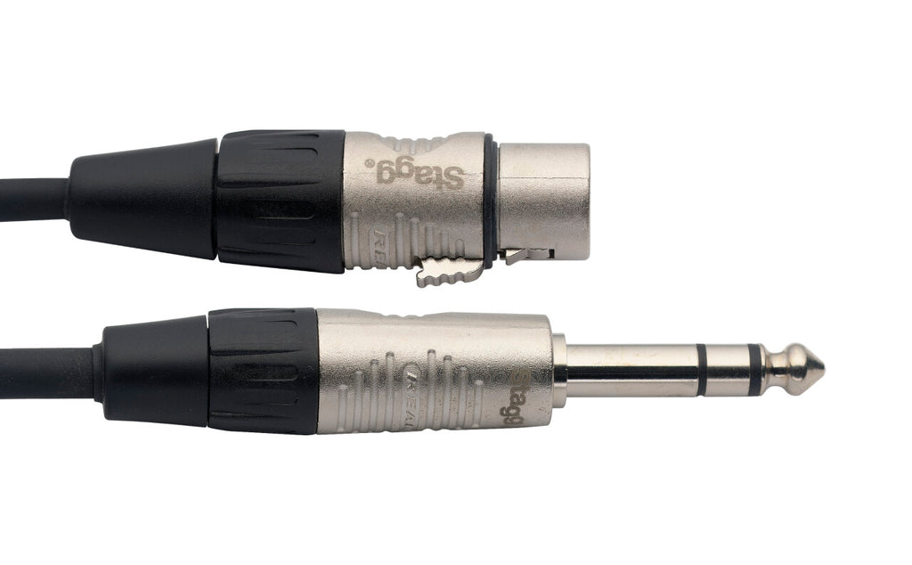 Cable Audio Stagg Jack Stereo-XLR Hembra 3m N-Series