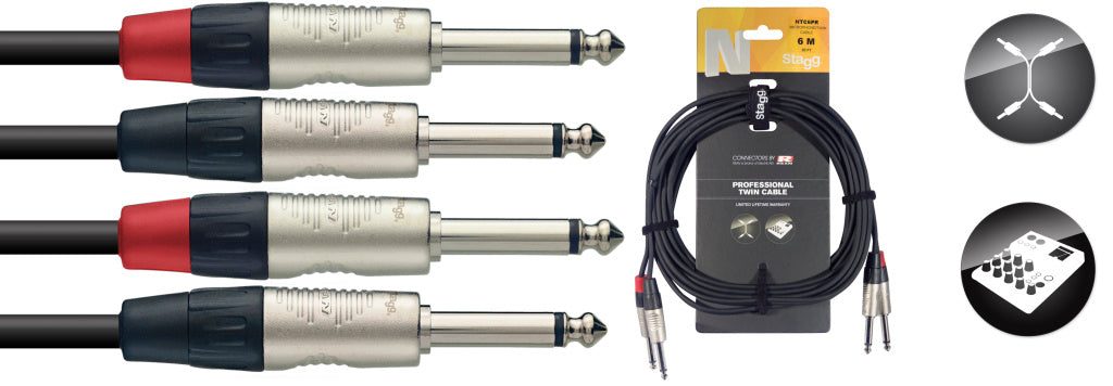 Cable Instrumento Stagg Jack 6m N-Series NTC6PR