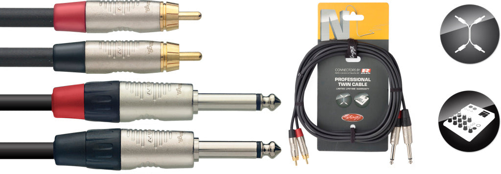 Cable Instrumento Stagg Jack - RCA 3m N-Series NTC3PCMR
