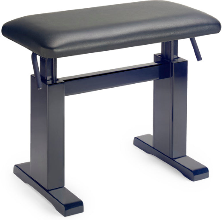 Banqueta Piano Hidraulica Stagg Negro Mate Tapa Piel Negra PBH 780 BKM LBK_01