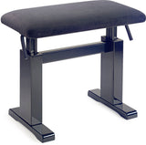 Banqueta Piano Hidraulica Stagg Negro Brillo Tapa Terciopelo Negro PBH 780 BKP VBK