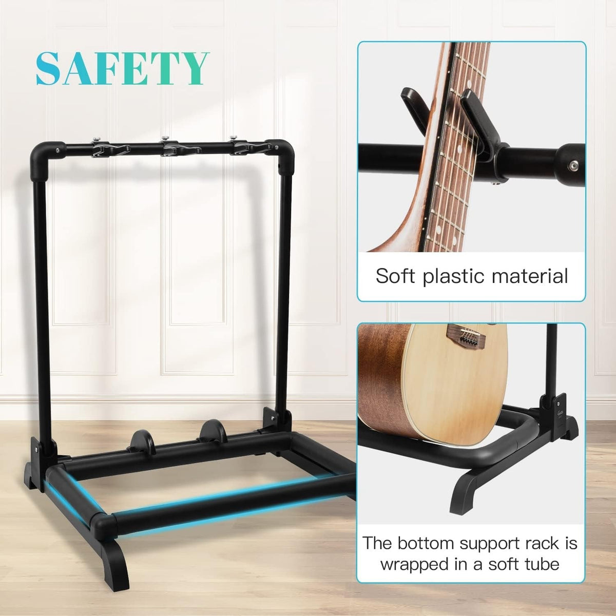 Soporte Guitto Multistand para 3 Guitarras